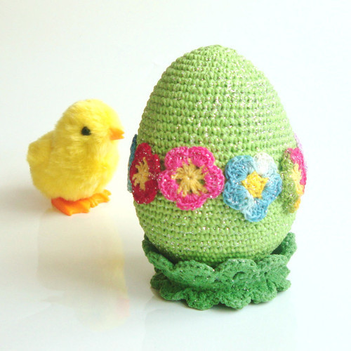 Háčkovaná kraslice 10 cm