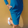 Šaty s kapsami - barva mořská S - XXXL