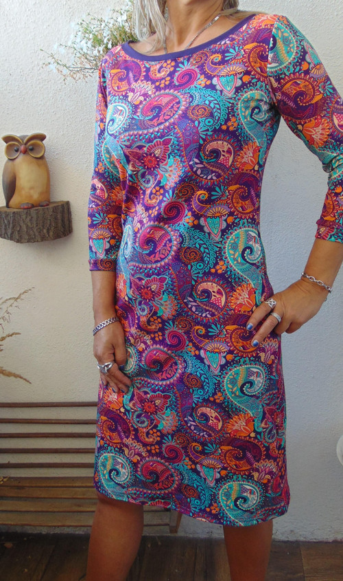 Šaty kašmírový vzor S - XXL