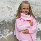 DĚTSKÉ PONČO s vločkami - NA MÍRU