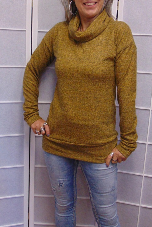 Rolák z pleteniny - barva žlutá S - XXL