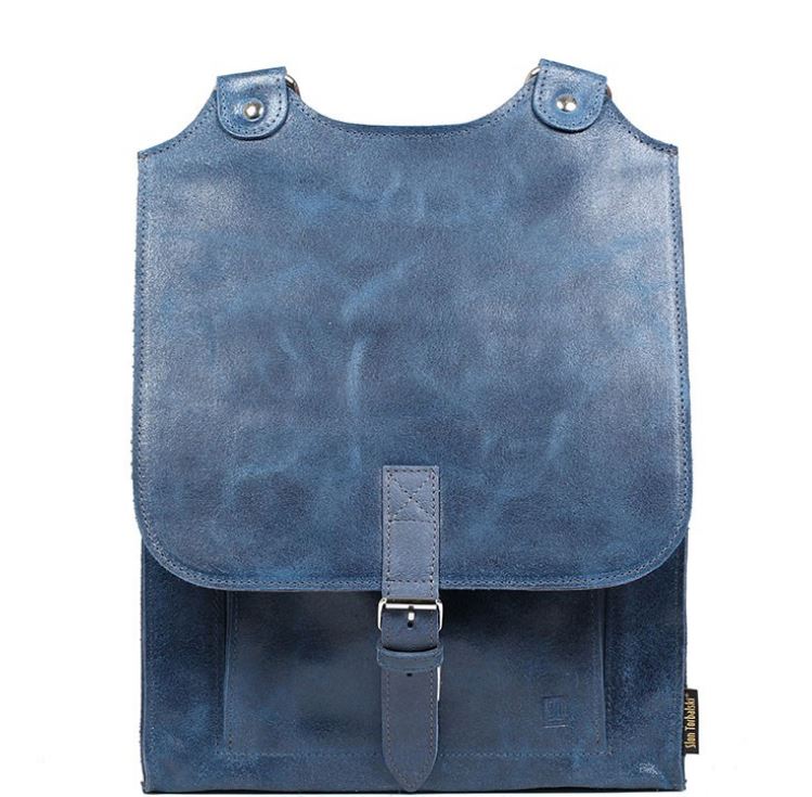 Kožený batoh modrý 