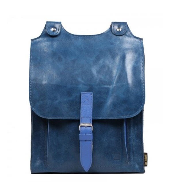 Kožený batoh modrý - POSLEDNÍ!