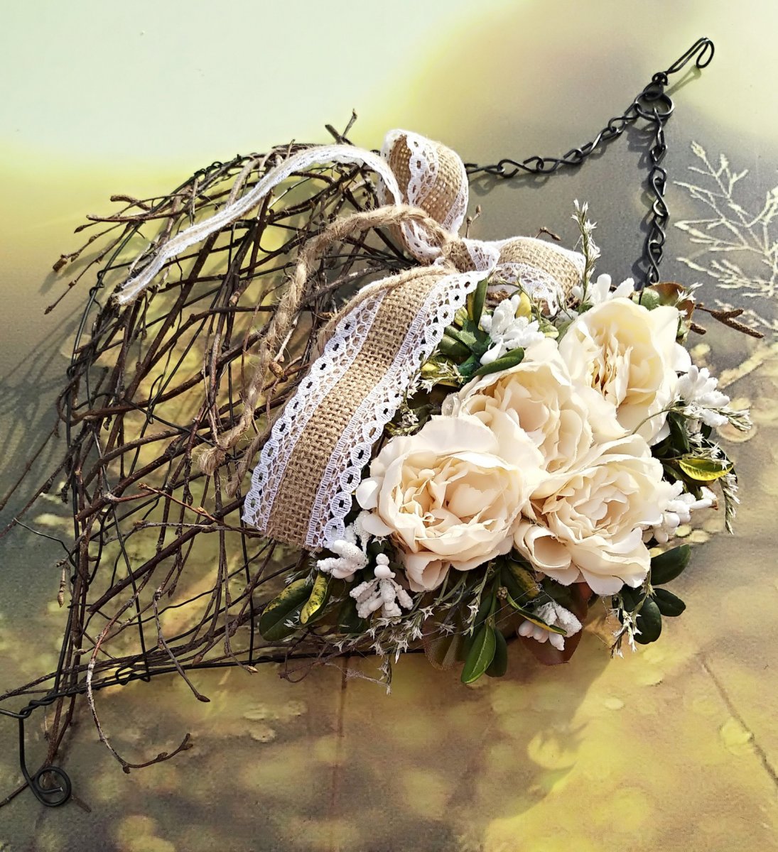 Srdce s jutovou stuhou