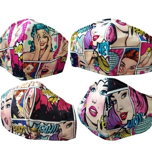 3+1 zdarma - mix komiksových roušek