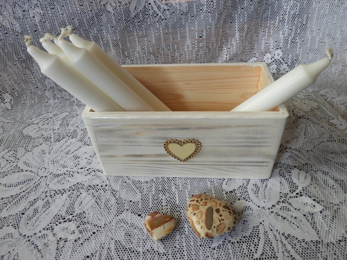 Stojánek - krása dřeva bílá ♥