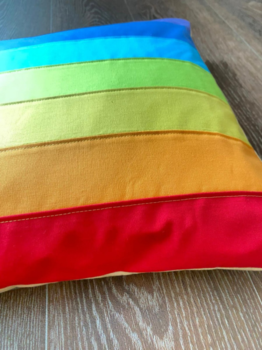 Patchworkový povlak na polštář - Čakrové barvy II.