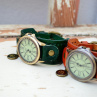VELKÉ VINTAGE HODINKY, ORANŽOVÉ, STEAMPUNKOVÉ