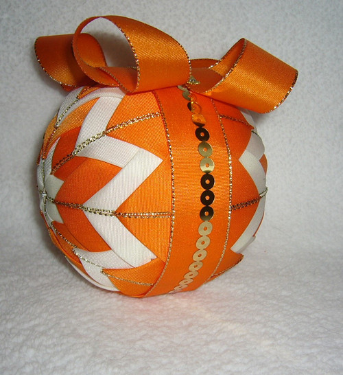 Vánoční baňka - oranžová (19_54)