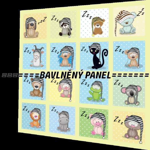 BAVLNĚNÝ PANEL / I NA PEXESO/ 47 x 47 cm  NP-8