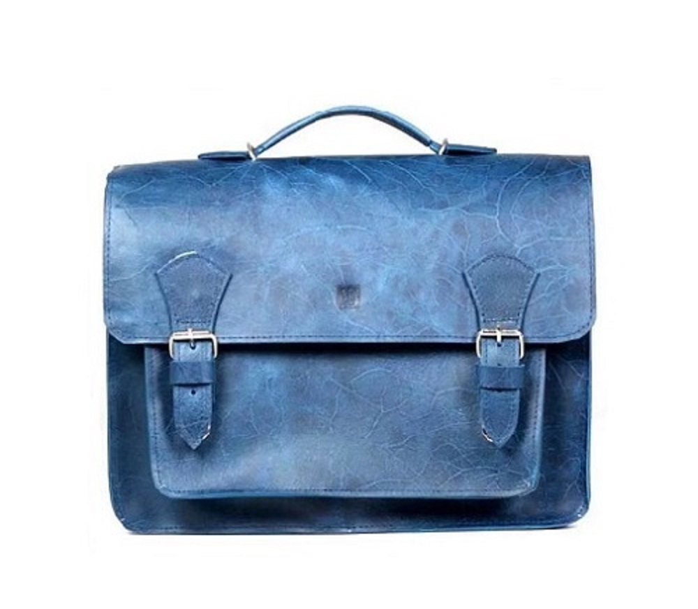 Kožená taška...modrá