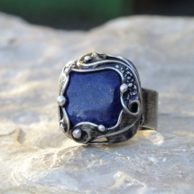 Hvězdná noc - prsten s lapis lazuli