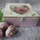 Krabička dárková, svatební Srdíčko růže větší