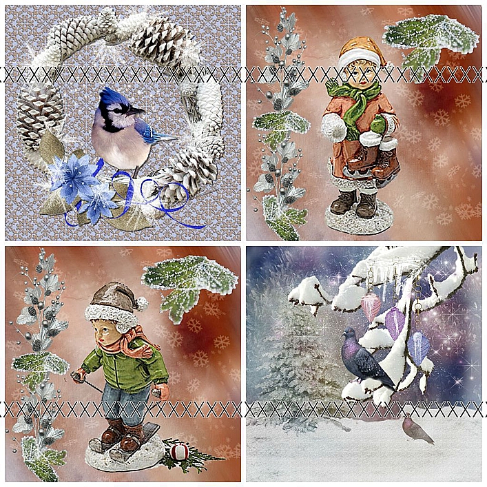 Bavlněná látka - panel  vánoční - výběr -SV61