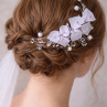Autorská svatební ozdoba do vlasů s nylonovými květy