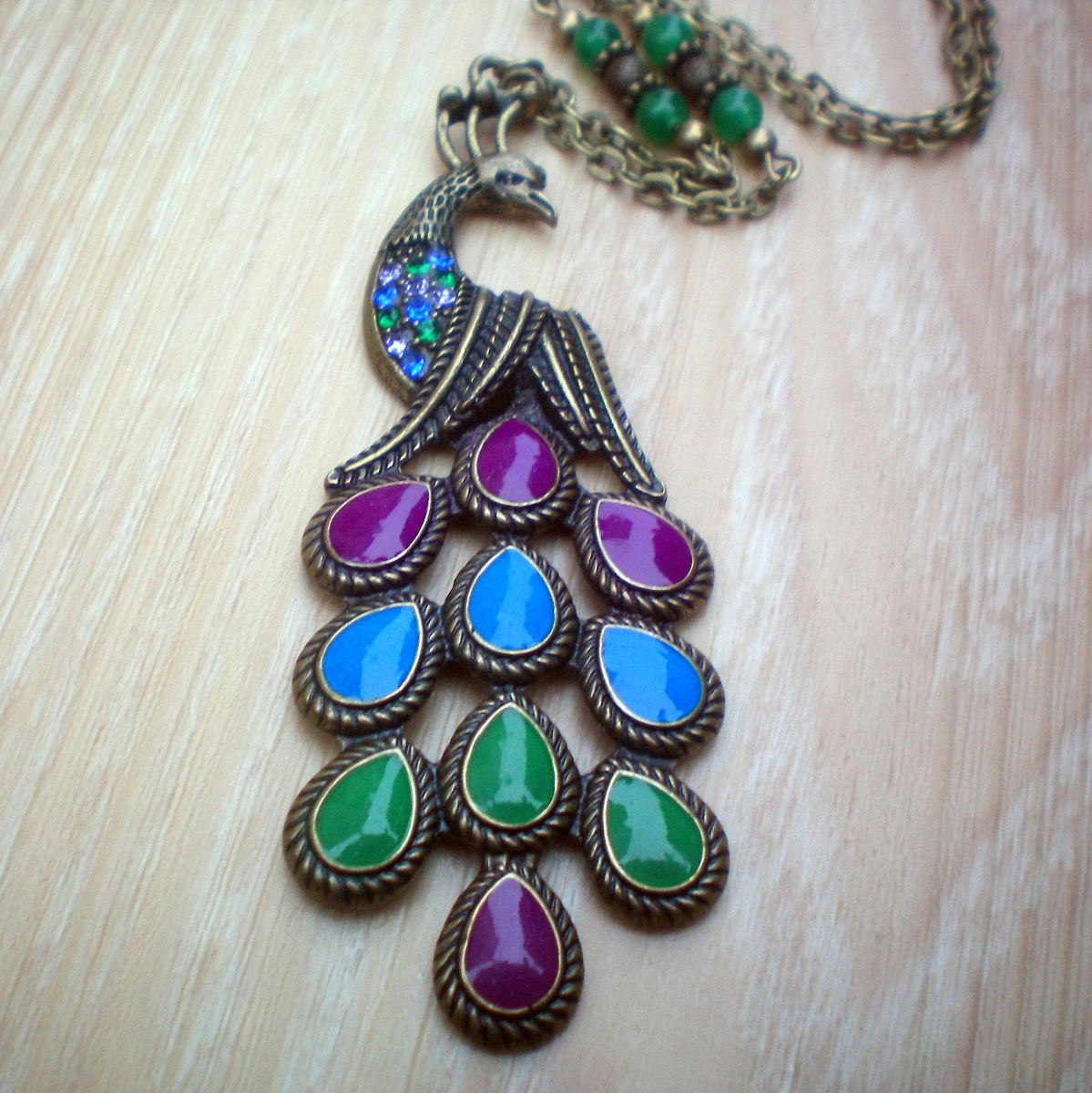 Pyšný jako páv  - náhrdelník