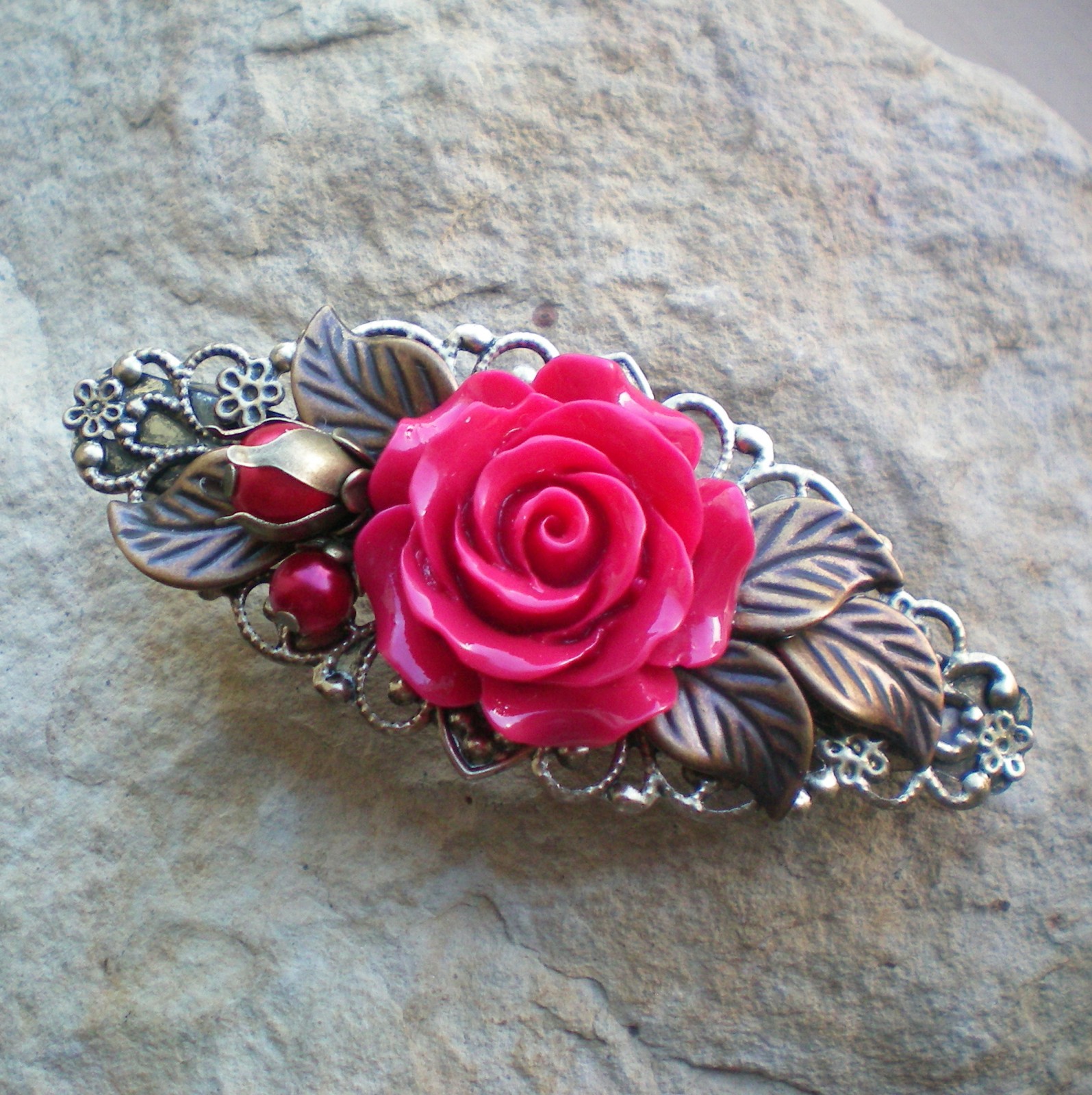 Královna květin - spona do vlasů