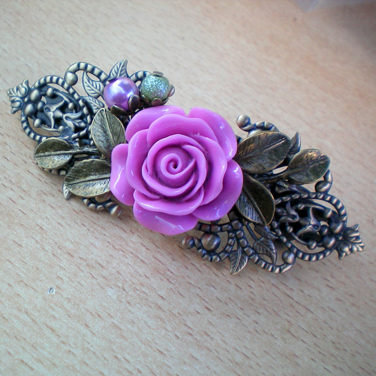 Královna květin - spona do vlasů