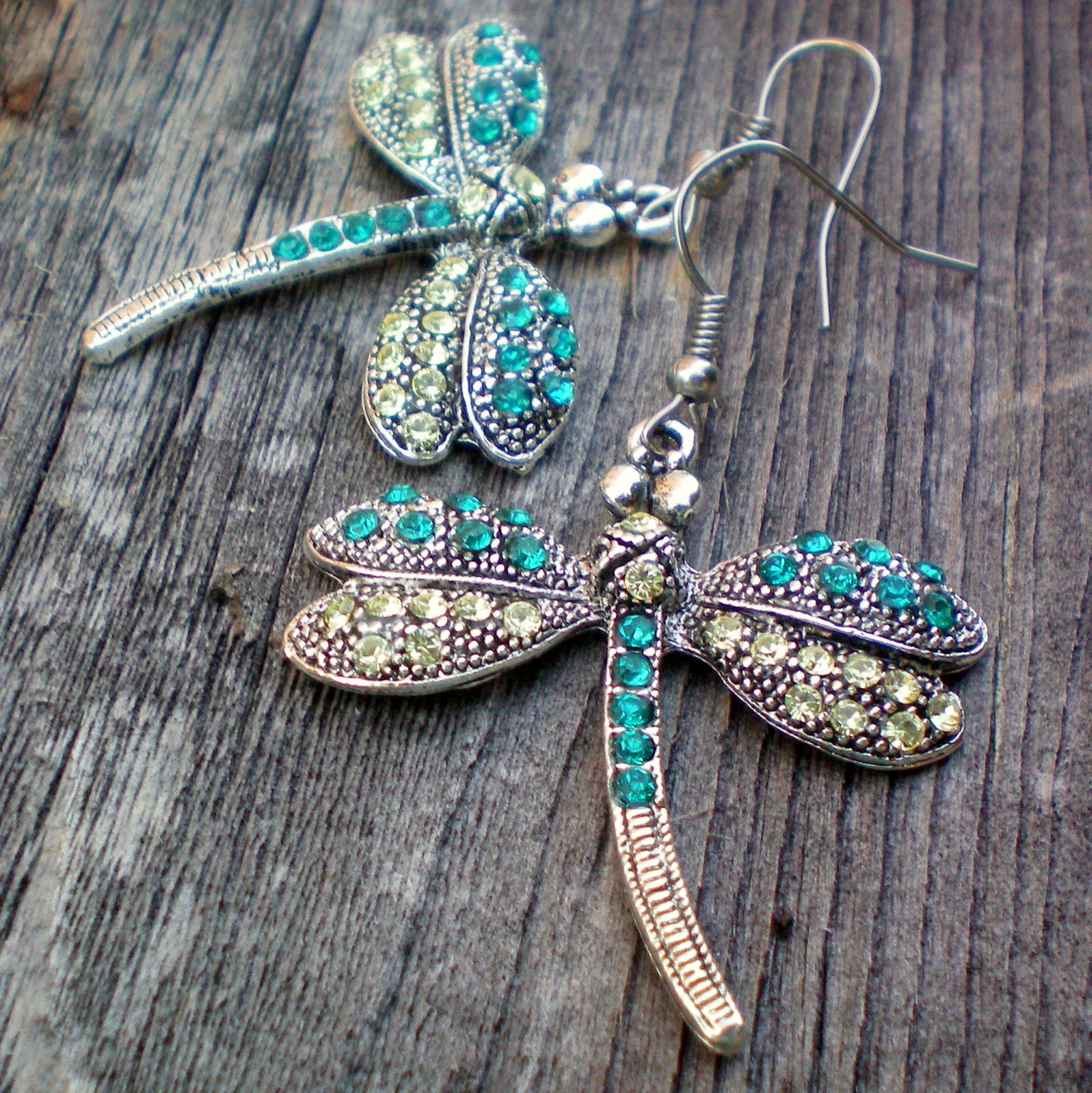 Luxusní vážky -  náušnice