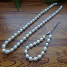 Souprava-Krásné bílé pravé perly