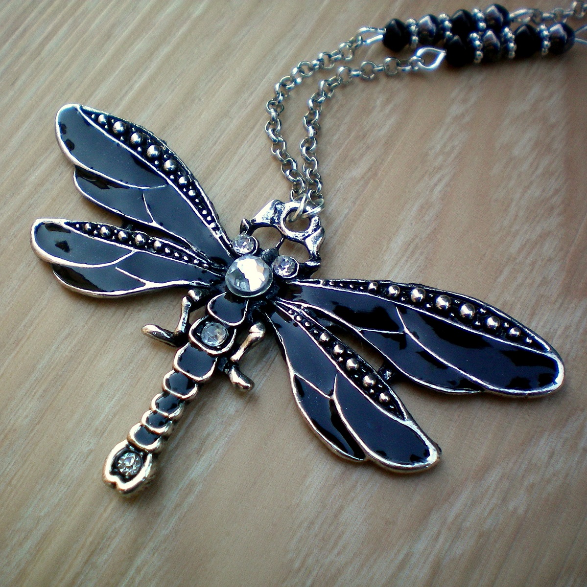 Black Dragonfly -  náhrdelník