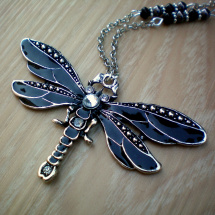 Black Dragonfly -  náhrdelník