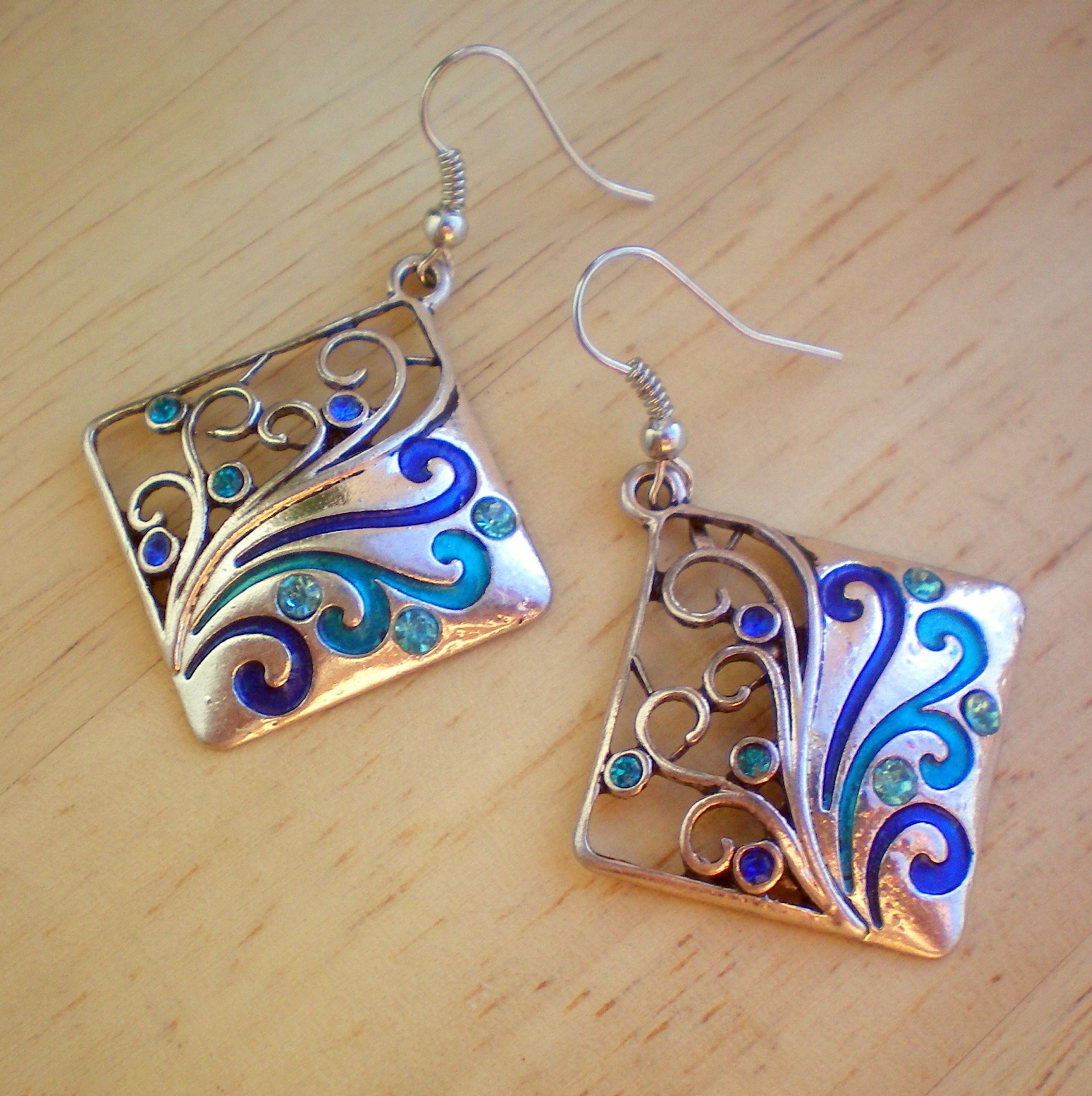 V tyrkysové -  náušnice