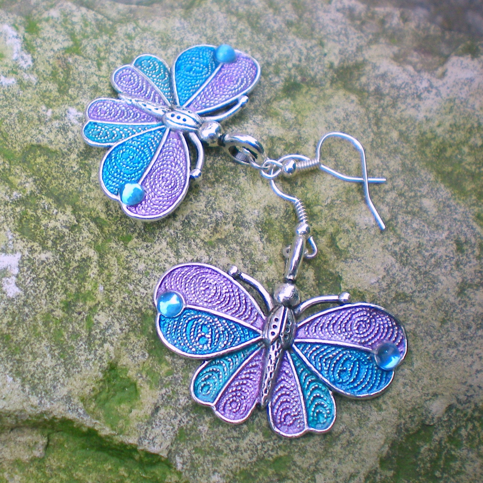 Motýli - náušnice