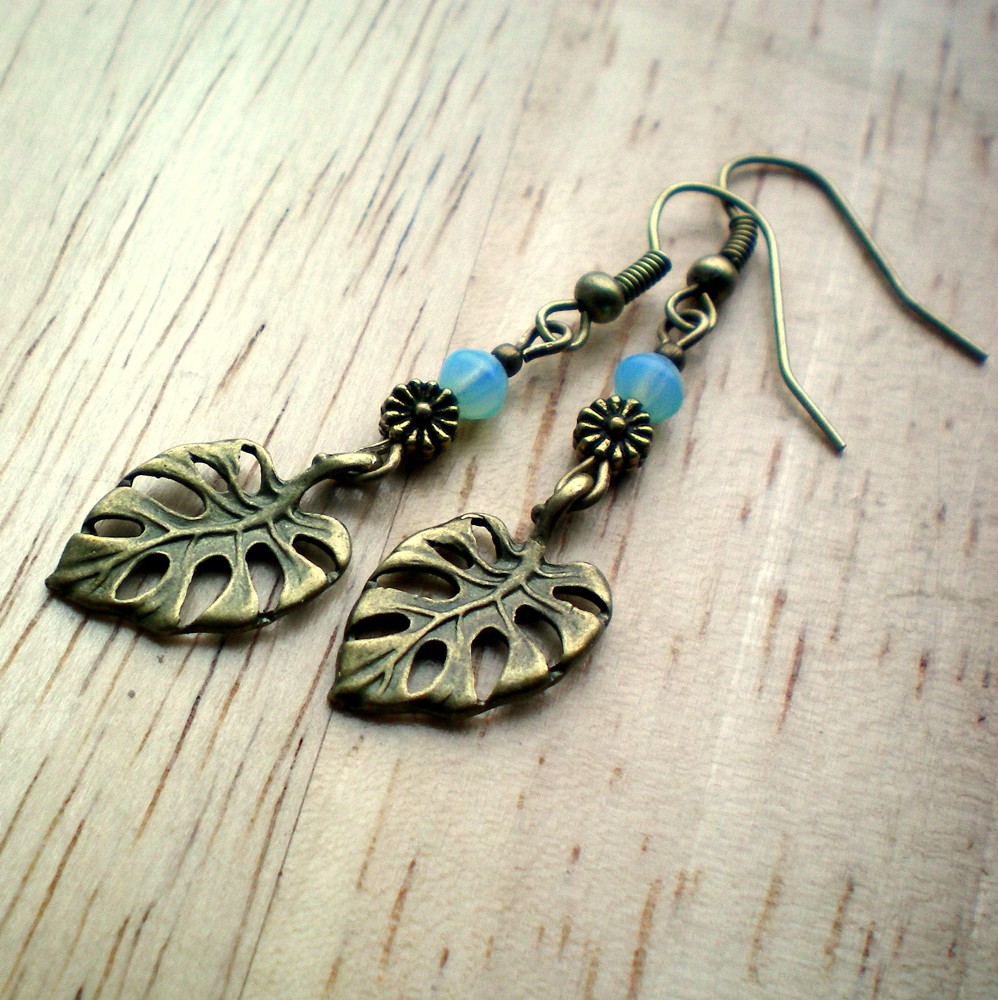 Romantický klobouk náušnice (souprava)