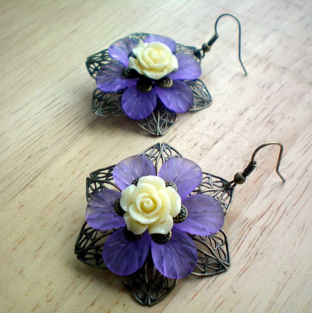 Kvetoucí filigrány - náušnice