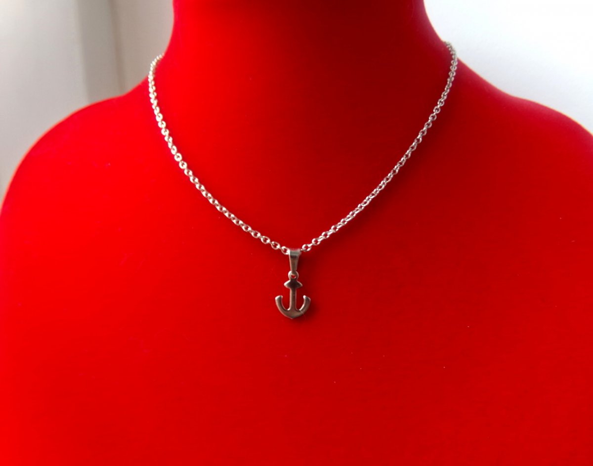 Přívěšek  -Nerez kotva na řetízku