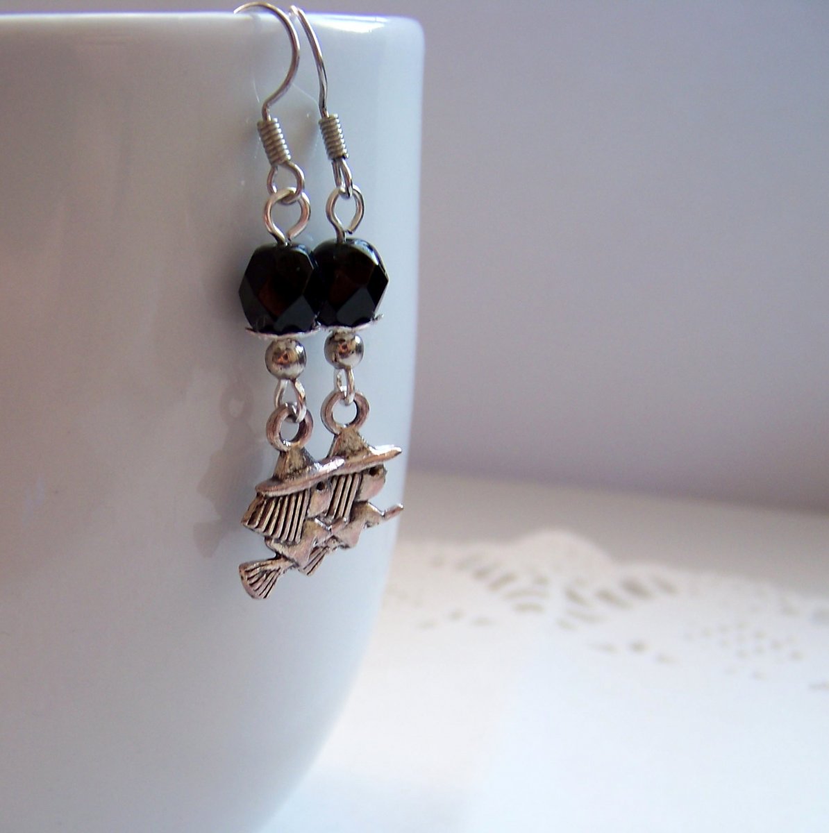 Čarodějnice pro ty naše malé čarodějky - náušnice