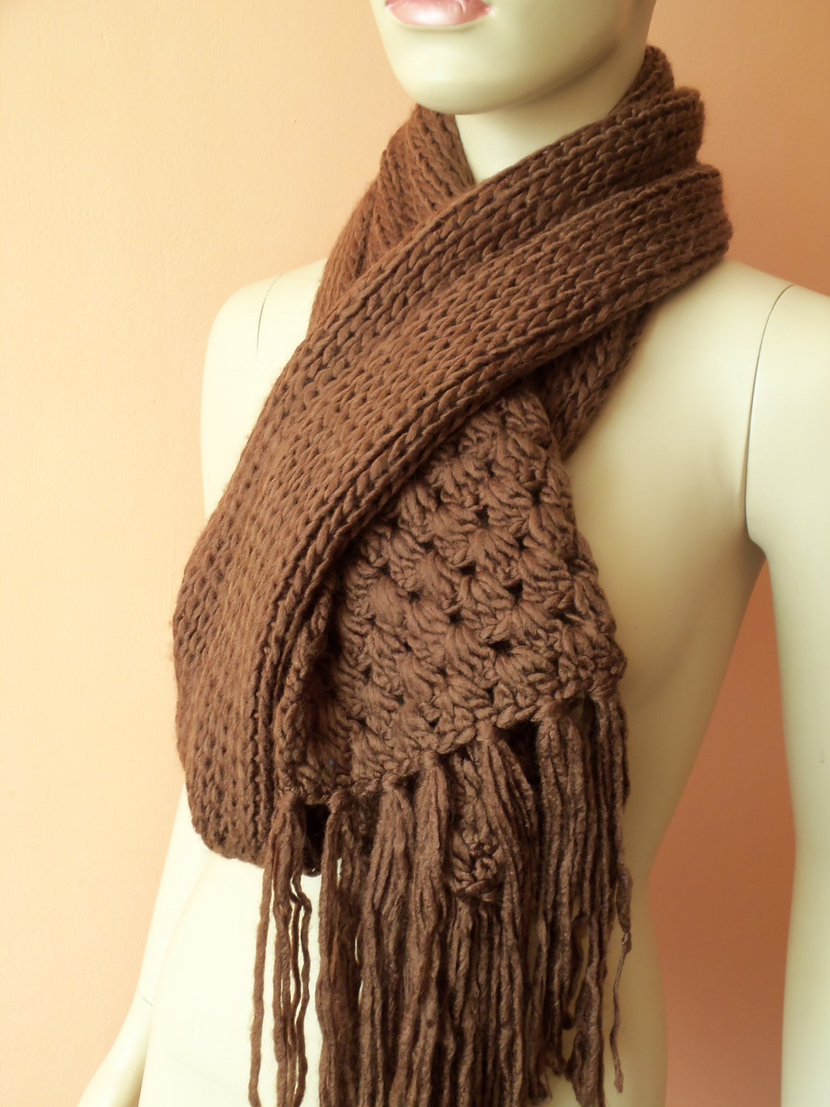 Dlouhá pletená maxišála