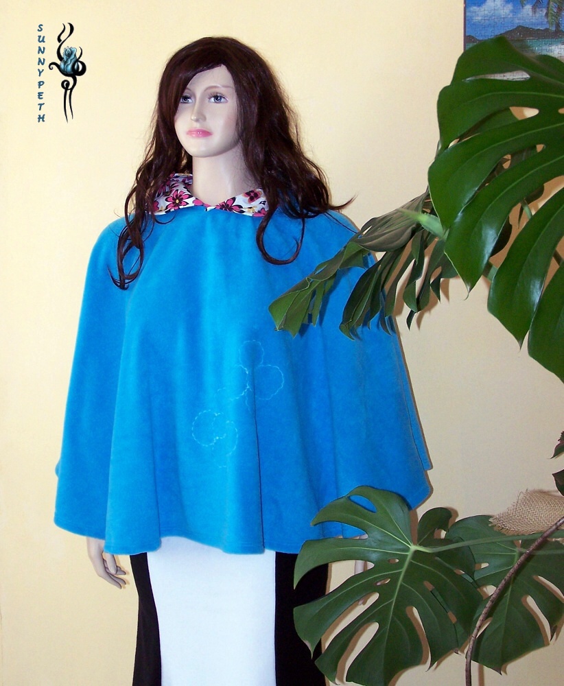 Fleecová pelerína ,,Blue Romace Winter