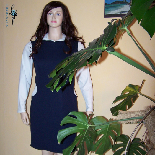 Šaty ,,Dark Blue&White Comfort"