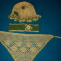 háčkovaný setík čelenka-šátek a klobouček