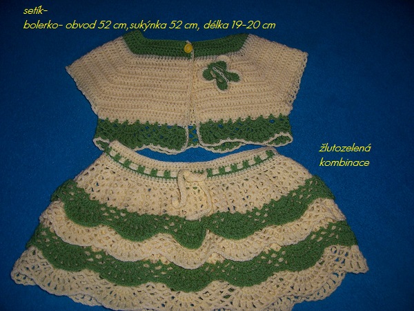 háčkovaná sukýnka a bolerko