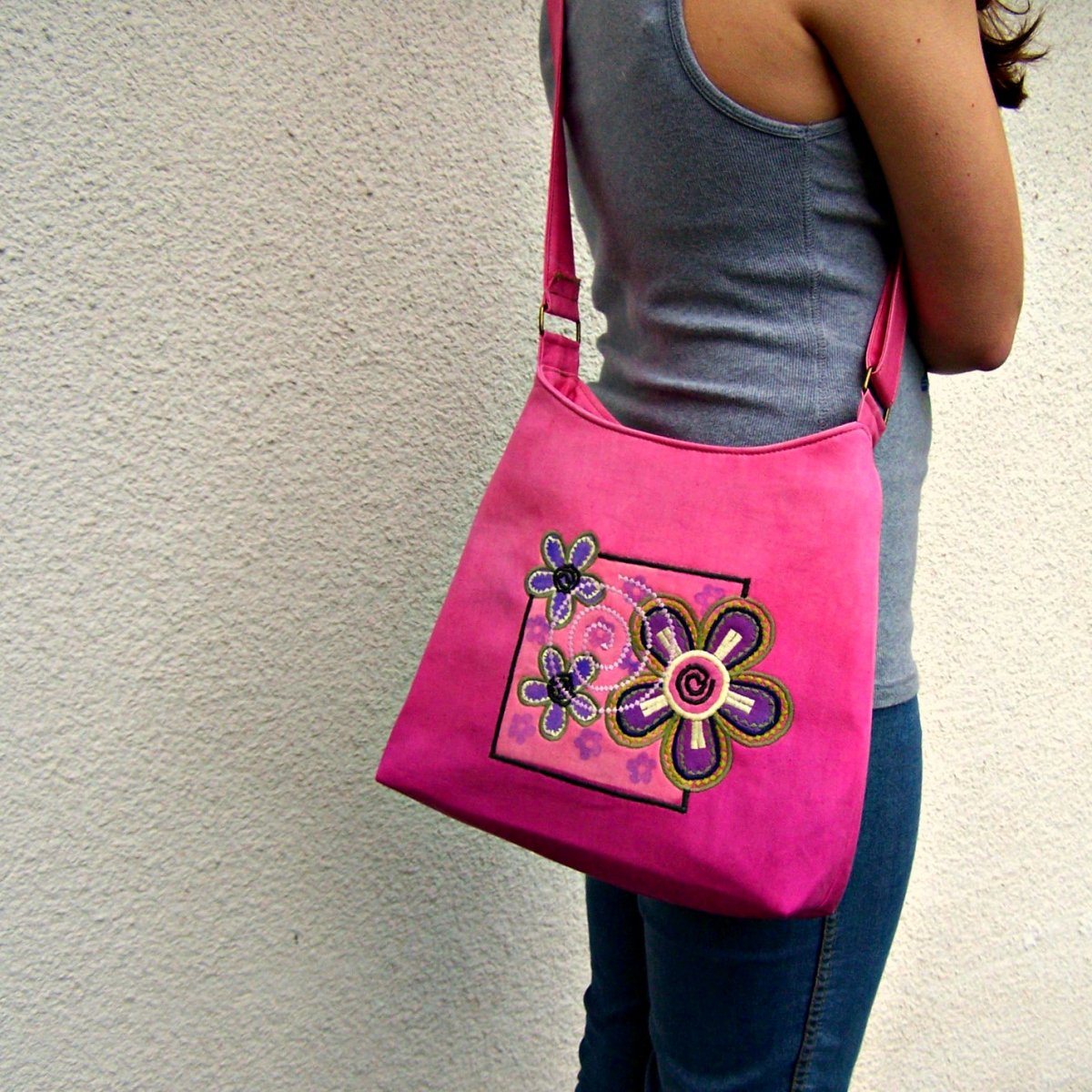 Kabelka Hana - Tmavá růžová