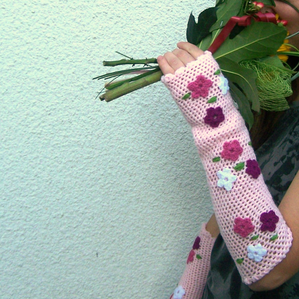 Návleky na ruce - Květuška