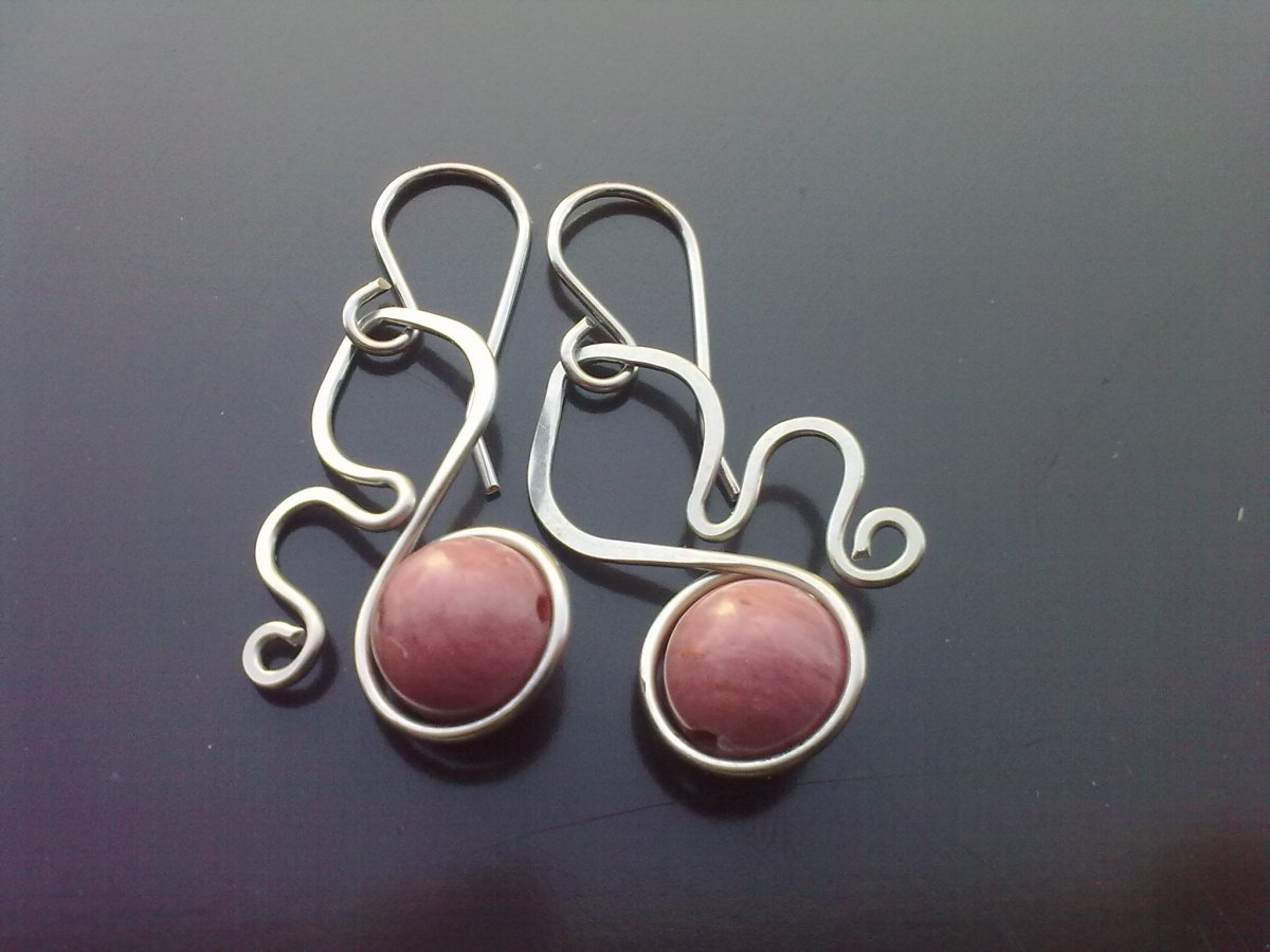 náušnice-rodonit 4 - hypoalergenní