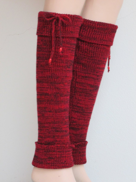 Návleky na nohy - červenočerné