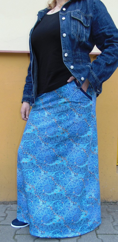 Dlouhá sukně - na přání (teplákovina), velikost L