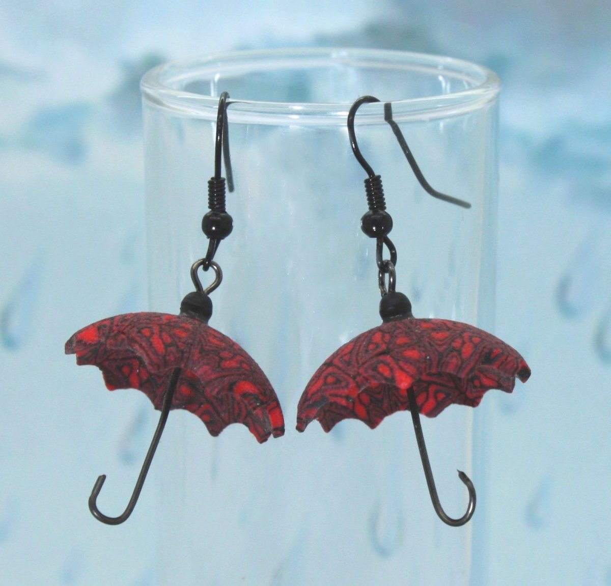 deštníky .. vzorované deštníčky do uší