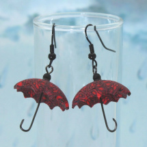 deštníky .. vzorované deštníčky do uší