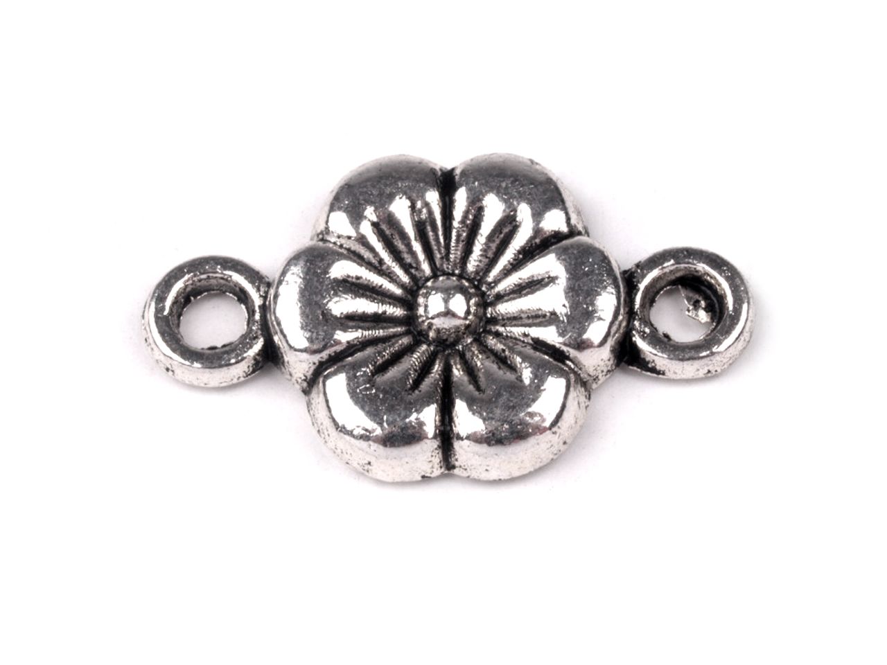 Spojovací díl květ 17x10x2 mm - 4 ks -starostříbro