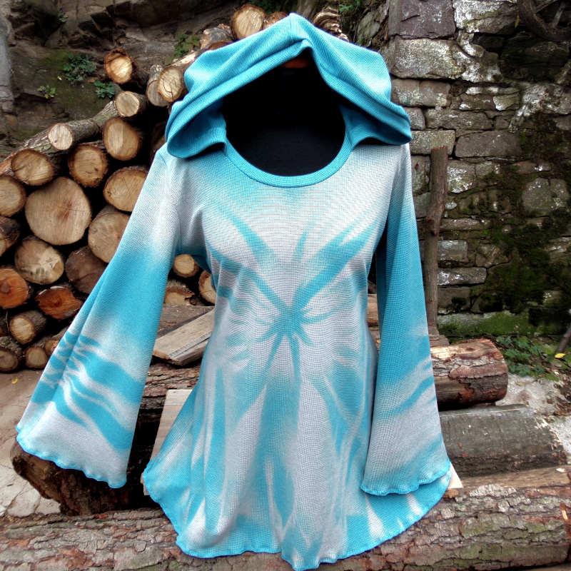 Tunika,široké rukávy,velká kapuce,L,XL 