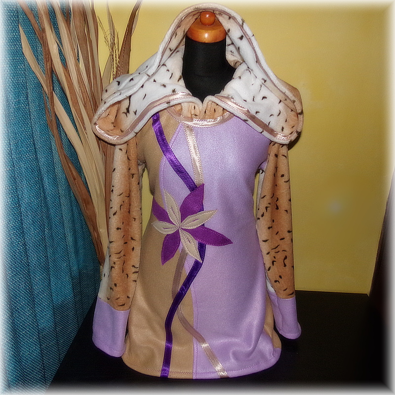 Mikina teplá,aplikace,micro+coral fleece-L,XL