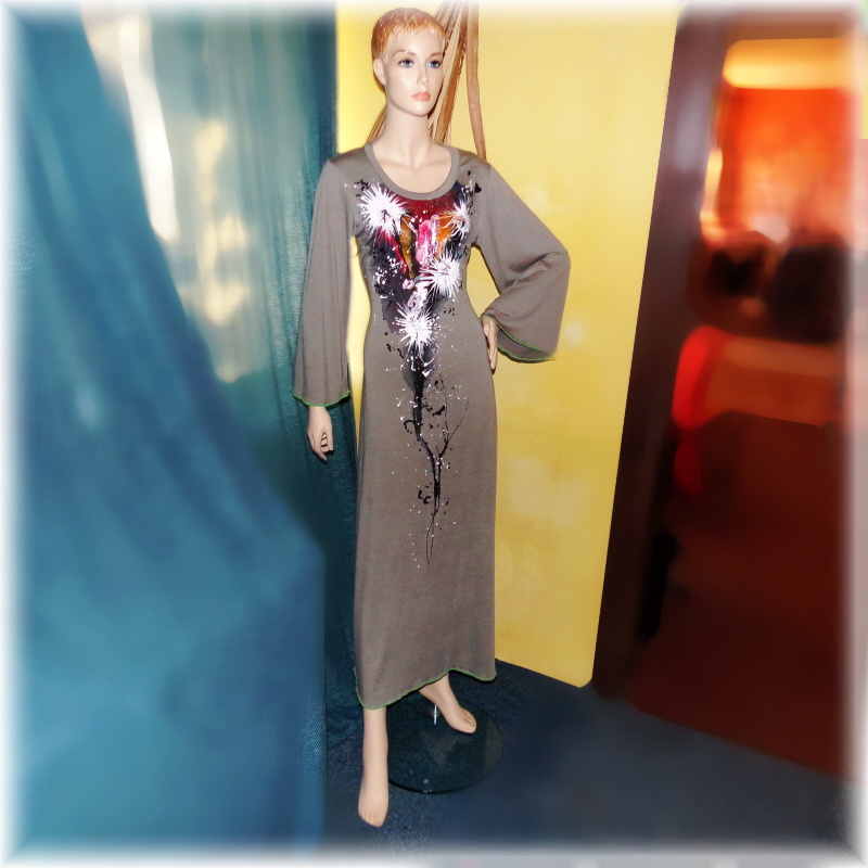 Šaty malované,L,XL