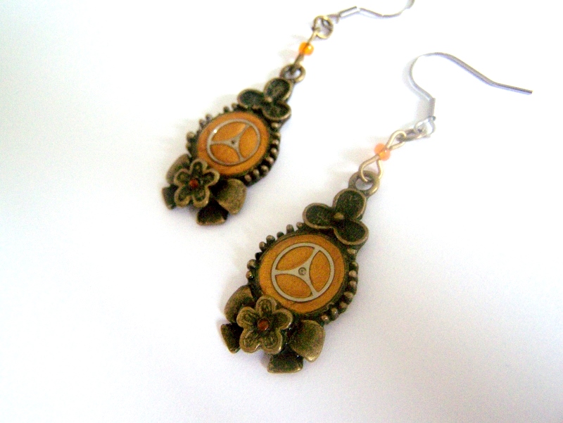 Naušnice steampunk secese