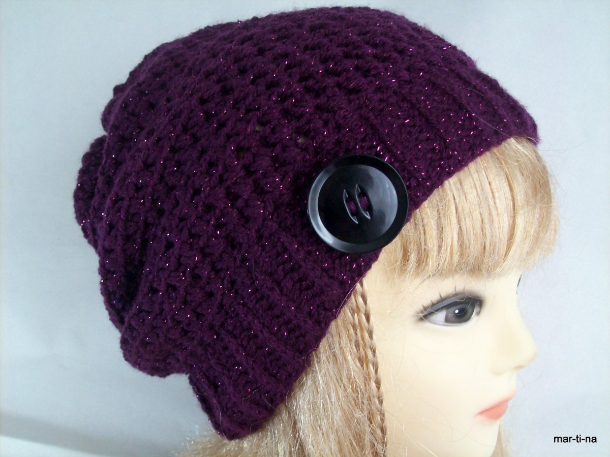 S lurexem - zdobená knoflíkem II